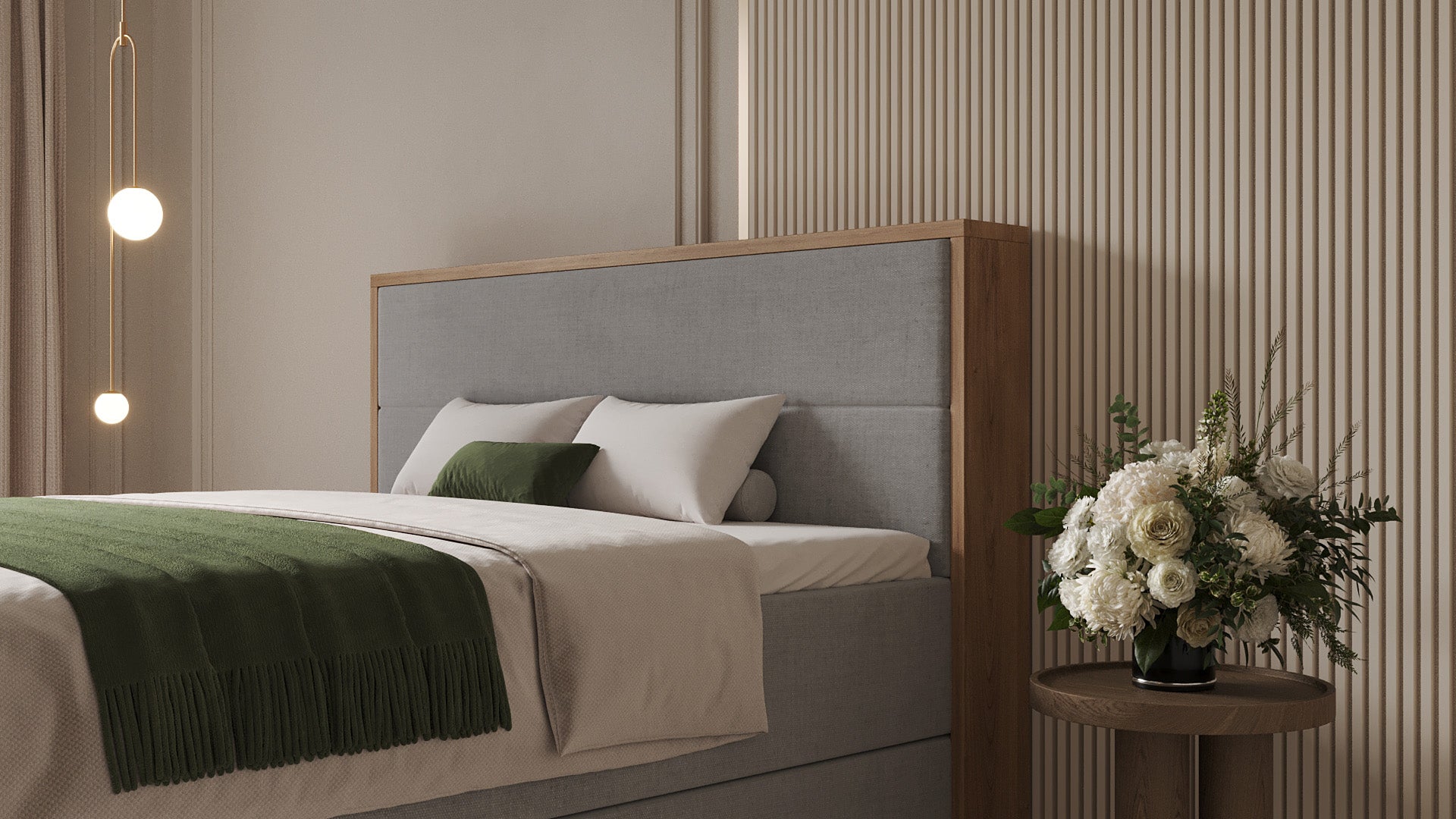 Boxspringbett - Träumer Duplo Nature