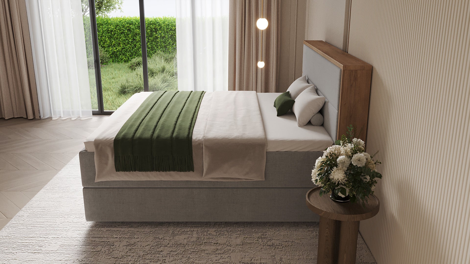 Boxspringbett - Träumer Duplo Nature